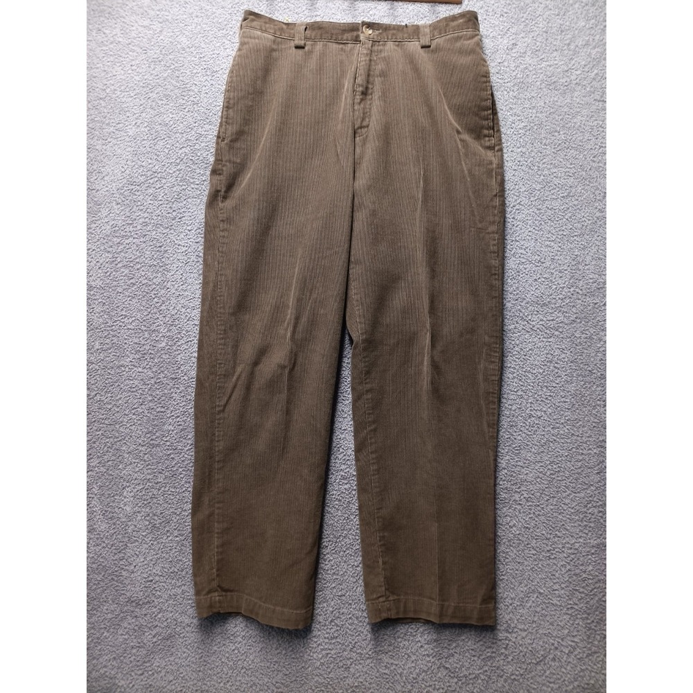 L.L.Bean Corduroy Pants Men's 33x30 Brown Straight Leg Baggy